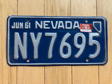 1962 Nevada License Plate