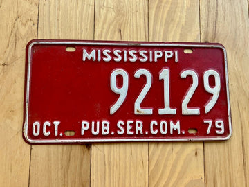 1979 Mississippi Public Service Commission License Plate