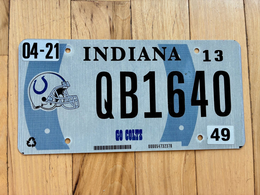 2013 Indiana Go Colts License Plate