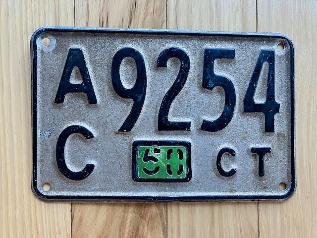 1950 Connecticut License Plate