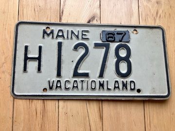 1967 Maine License Plate