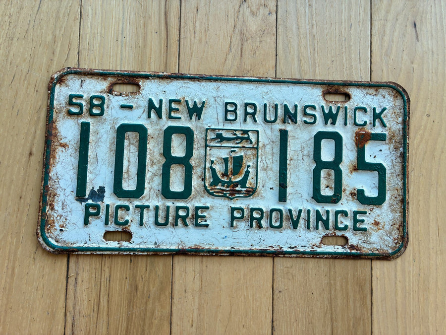 1958 New Brunswick License Plate