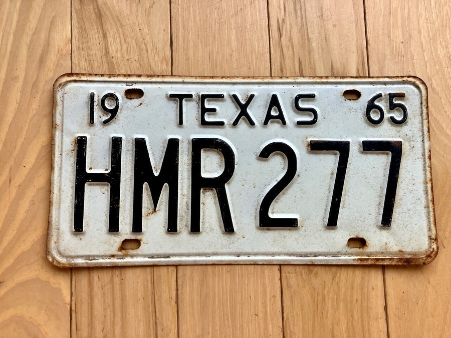 1965 Texas License Plate
