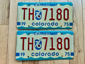 Pair of 1975 Colorado License Plates