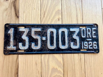 1926 Oregon License Plate