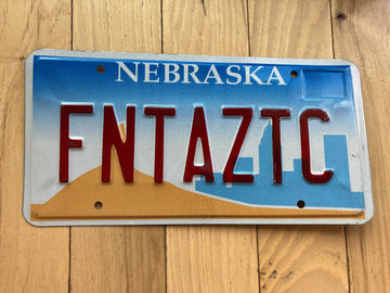 2002 Nebraska Vanity License Plate - FNTAZTC