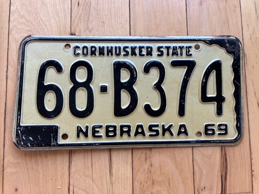 1969 Nebraska License Plate