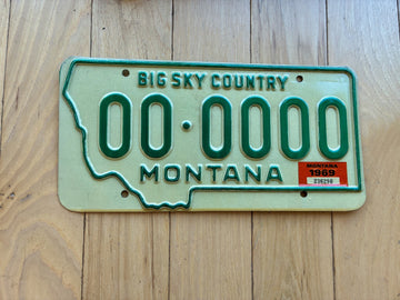 1969 Montana Sample License Plate