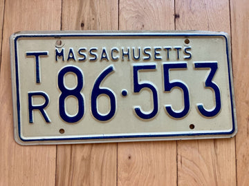 1970 Base Massachusetts Trailer License Plate