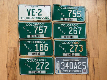 8 Colorado City License Plates From 1980's/ 1990s