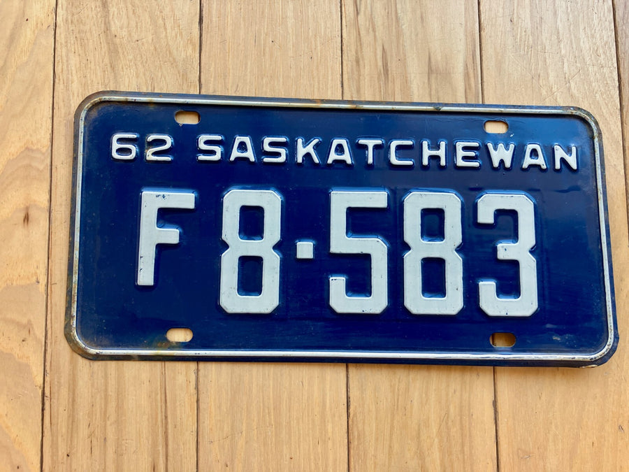 1962 Saskatchewan Farm Truck License Plate