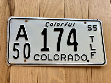 1955 Colorado Farm Trailer License Plate
