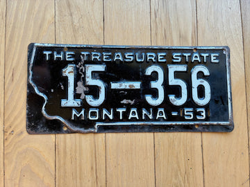 1953 Montana License Plate