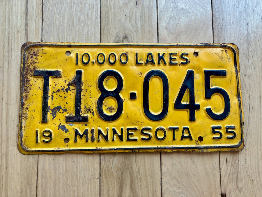 1955 Minnesota License Plate