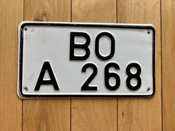 Vintage German License Plate - Motorcycle?