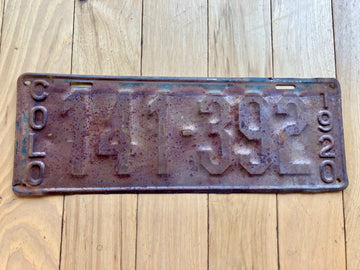 1920 Colorado License Plate