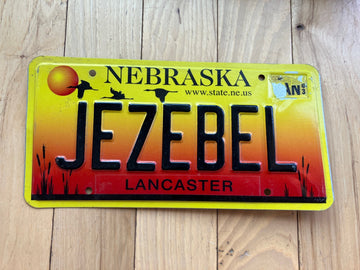 2003 Nebraska Vanity License Plate - JEZEBEL