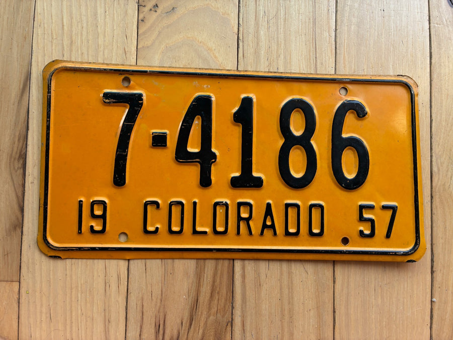 1957 Colorado License Plate