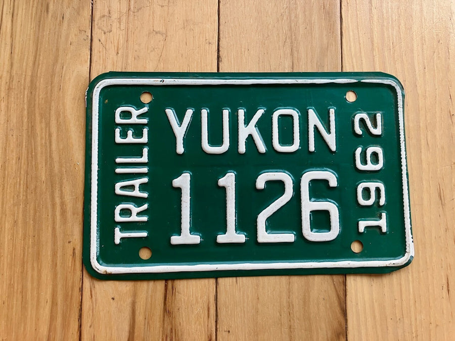 1962 Yukon Trailer License Plate