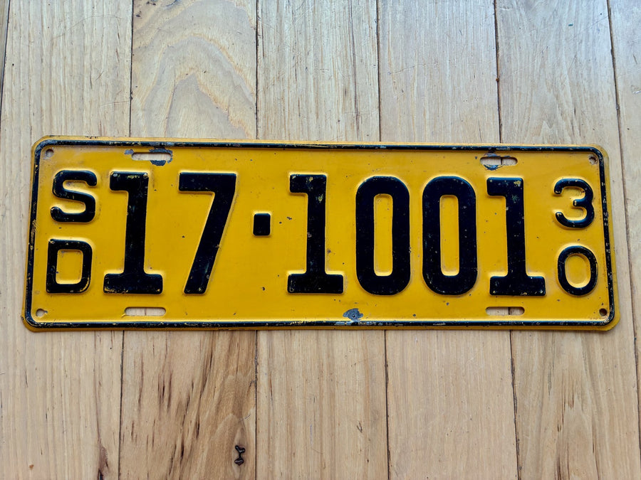 1930 South Dakota License Plate