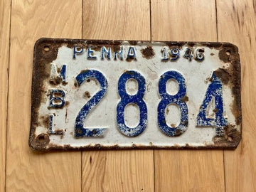 1946 Pennsylvania Boat License Plate