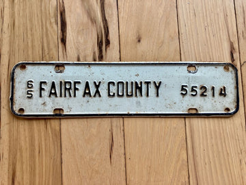 1965 Fairfax Virginia License Plate Topper