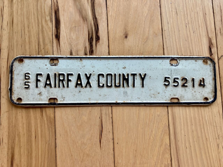 1965 Fairfax Virginia License Plate Topper