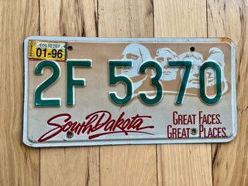 1996 Base South Dakota License Plate