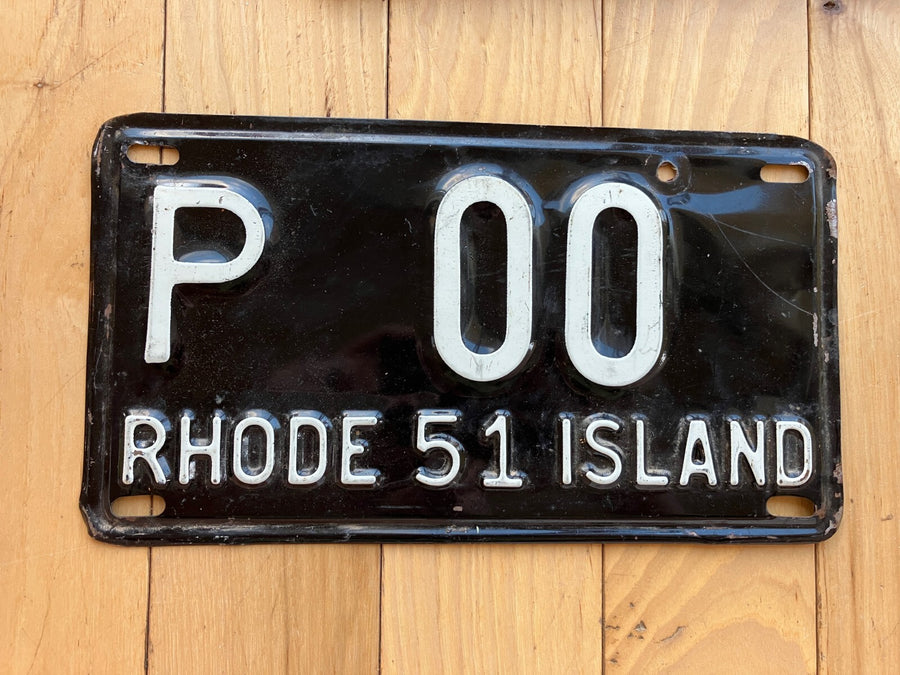 1951 Rhode Island Sample License Plate