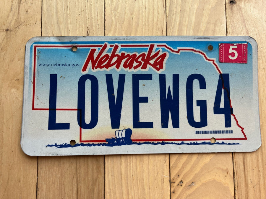 2009 Nebraska Vanity License Plate - LOVEWG4