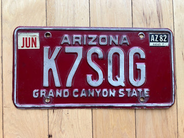 1982 Arizona Ham Radio License Plate