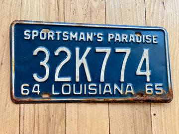 1964/ 1965 Louisiana License Plate