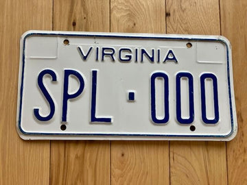 1973 to 1980 Virginia Sample License Plate