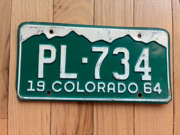 1964 Colorado License Plate