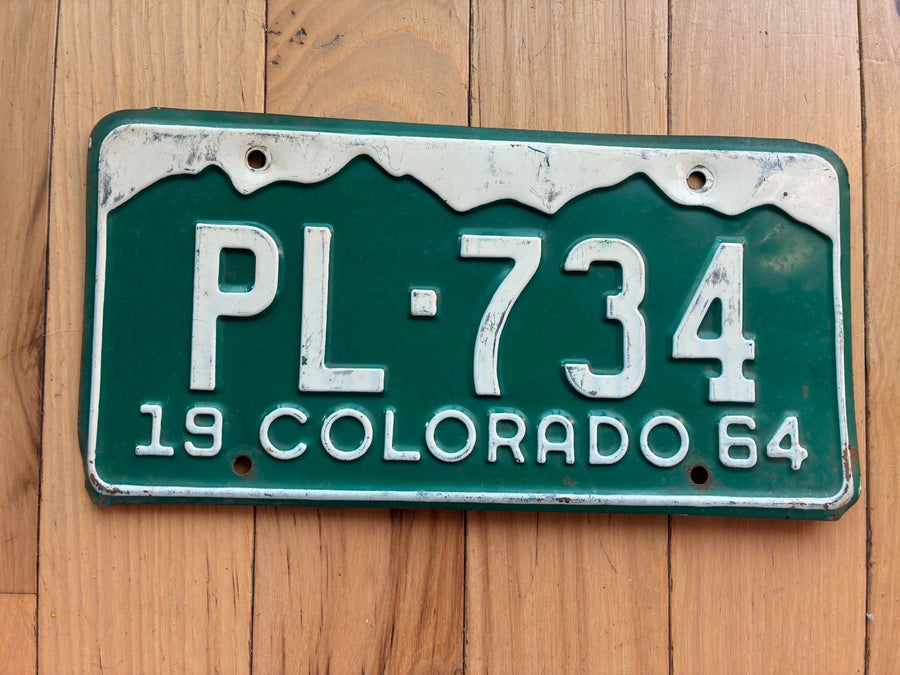 1964 Colorado License Plate