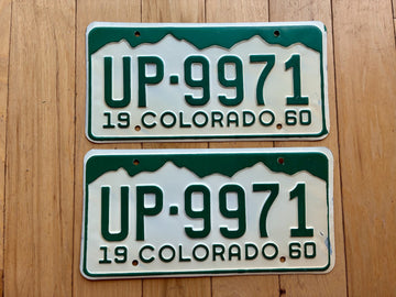Pair of 1960 Colorado License Plates
