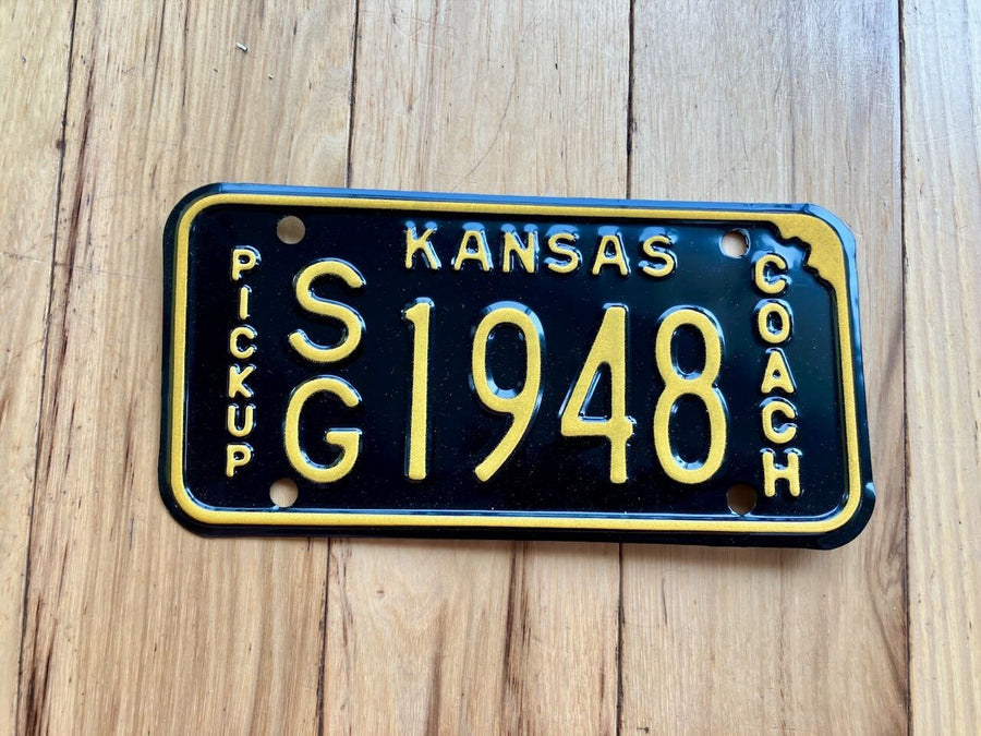1968 Kansas Pickup Coach License Plate