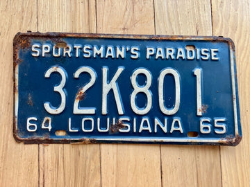 1964/ 1965 Louisiana License Plate