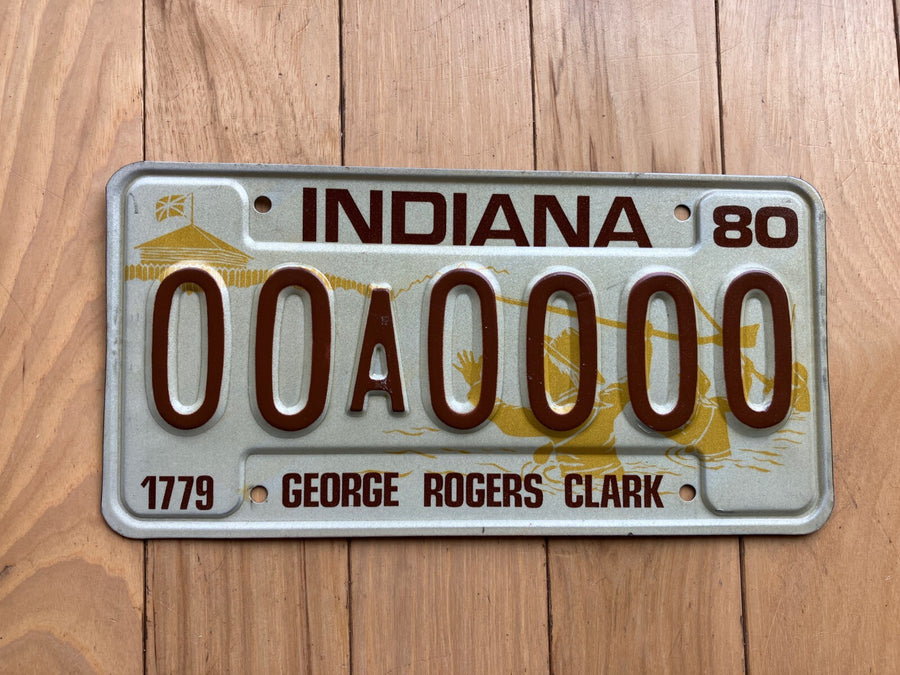 1980 Indiana Sample License Plate
