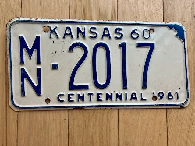 1960 Kansas License Plate