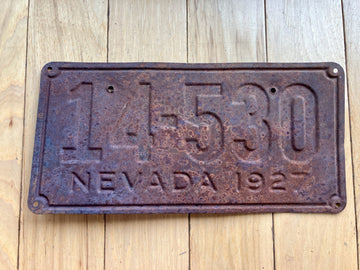 1927 Nevada License Plate