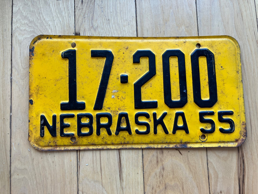 1955 Nebraska License Plate