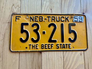 1959 Nebraska License Plate