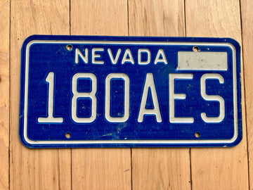 1980s Nevada License Plate