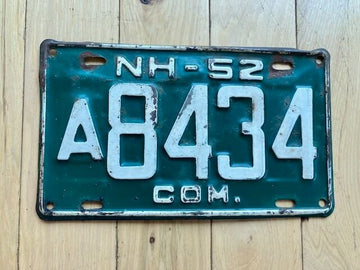 1952 New Hampshire Commercial License Plate