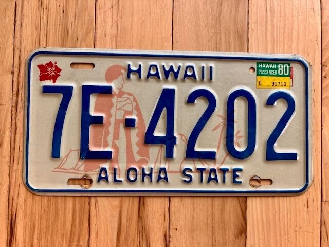1980 Hawaii License Plate - 420 Plate