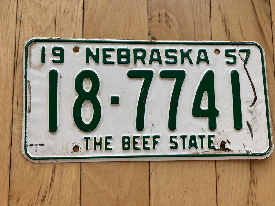 1957 Nebraska License Plate