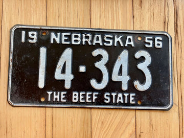 1956 Nebraska License Plate