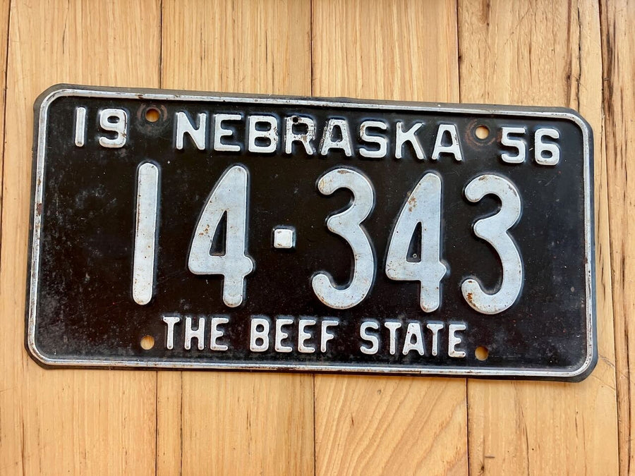 1956 Nebraska License Plate