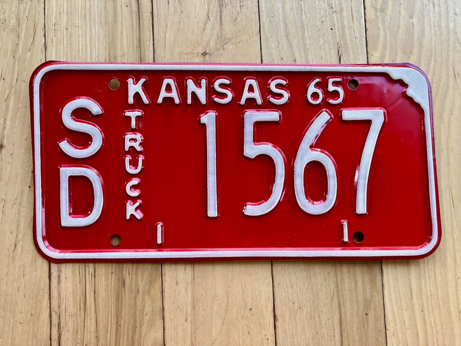 1965 Kansas Truck License Plate